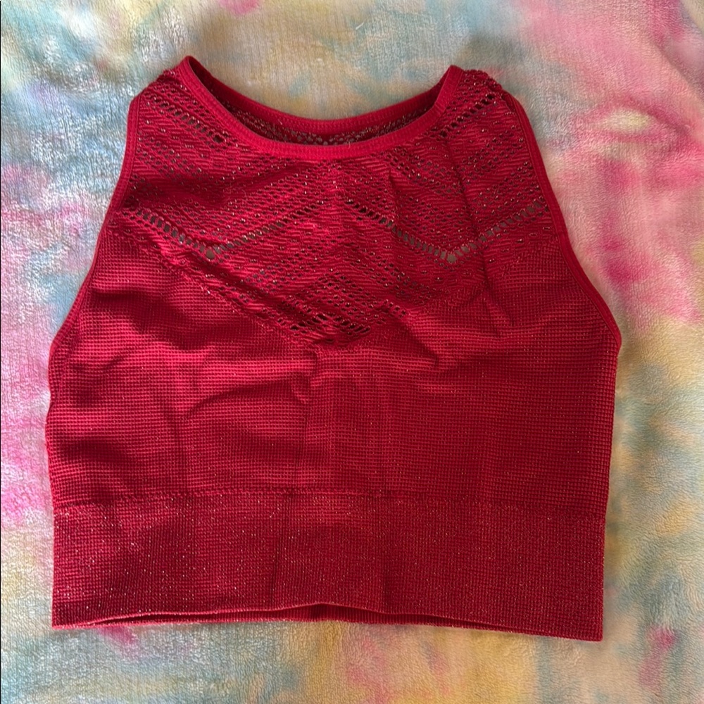 RBX Red Sparkle Sports Bra